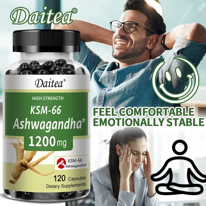 KSM-66 Ashwagandha 1200mg – Stress, Sleep & Mood Support Herbal Supplement Oasis Select