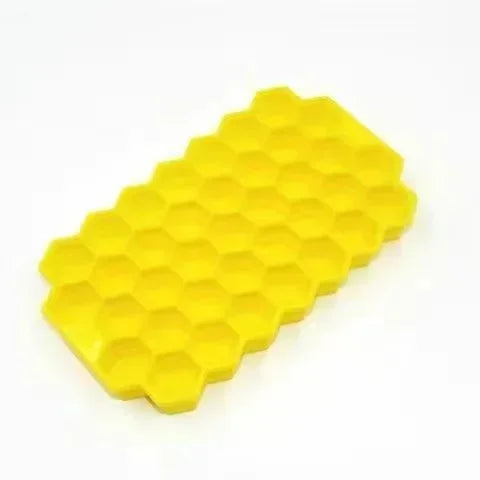 Ice Cube Tray Silicone Mould 37 Cellular Silicone Ice Cubes Hexagonal Molds DIY Kitchen Honeycomb Ice Cubes Molds Oasis Select Yellow