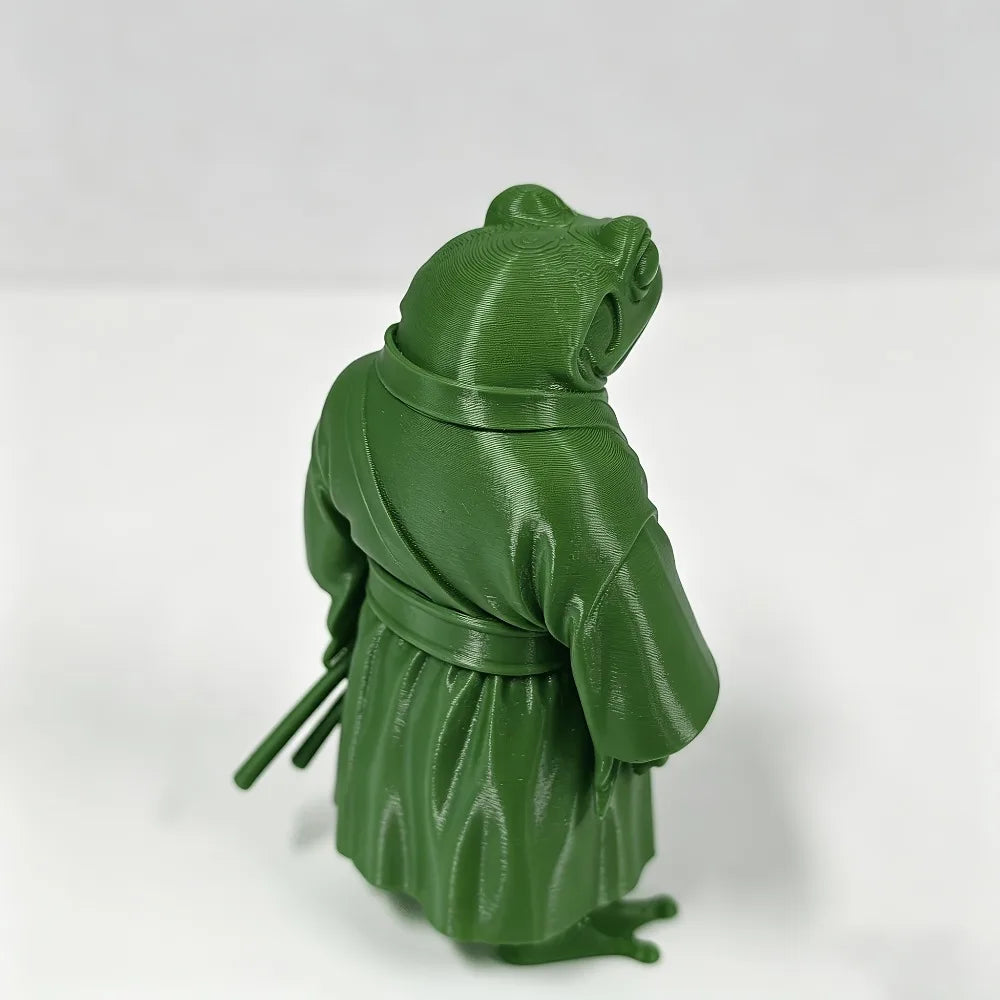 Samurai Frog Warrior Statue Decoration Unique Cool Desktop Decoration Home Desktop Display Creative Festival Party Mini Figurine Oasis Select
