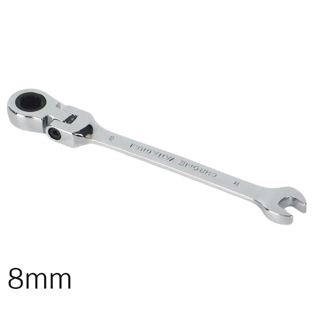 8–18mm Flexible Head Ratchet Wrench | 72-Tooth Vanadium Steel