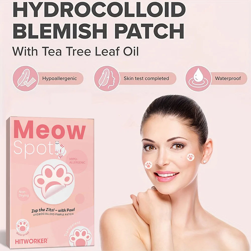 144 pieces of cat scratch cute design water-based gel acne patch - alcohol free, odorless, non irritating, cute acne patch Oasis Select