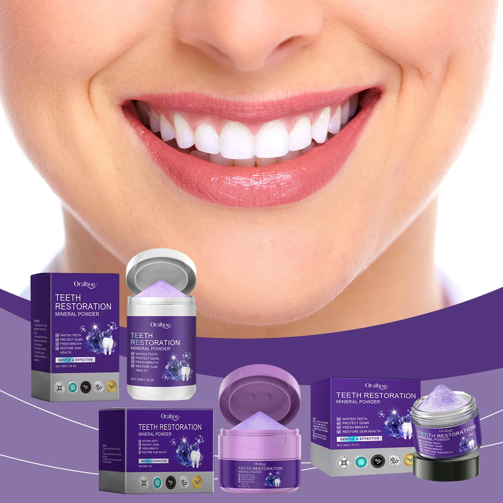 Oralhoe Purple Whitening Toothpaste & Tooth Brightening Powder
