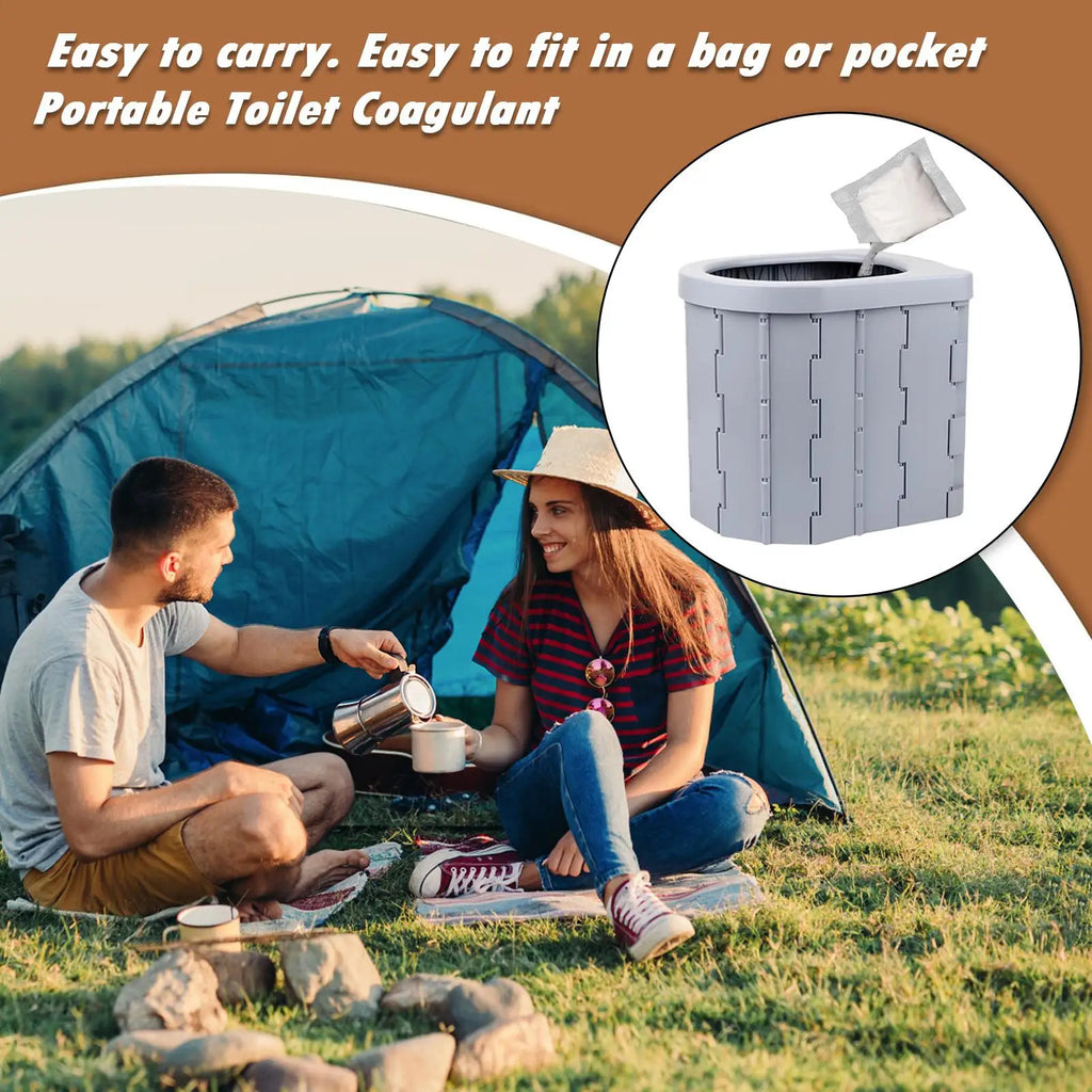 30 Pieces Pee Powder Liquid Solidifier Portable Toilet Powder Liquid Waste Gelling Deodorizing Powder for Travel Portable Toilet Oasis Select