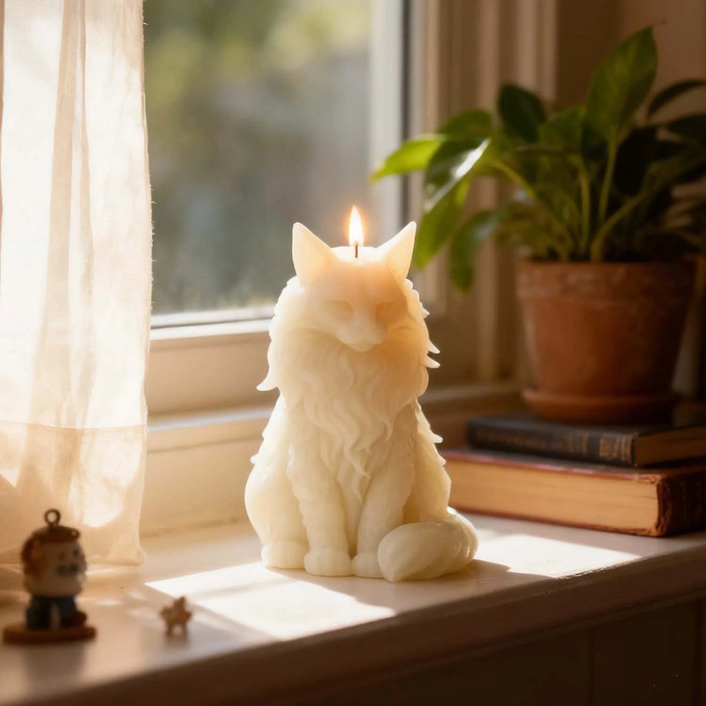 Sitting Cat Aroma Plaster Resin Ornaments Mould Handmade Soap Candle Making Supplies DIY Cute Kitty Silicone Candle Mold Oasis Select