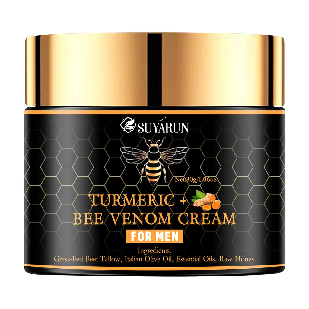 SUYARUN Bee Venom for Men Anti-aging Cream moisturizes, tightens, reduces wrinkles, glycerin and bee venom, moisturizes skin. Oasis Select 30g