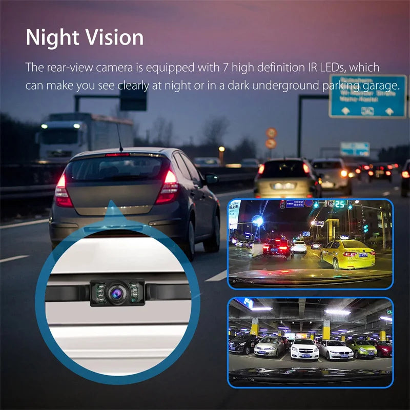 License Plate Camera Universal CCD High-definition Night Vision Colorful 170 Degrees Waterproof Backup Camera For GPS Monitor Oasis Select