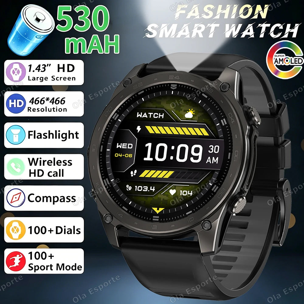 Ola Esporte HW12 Smart Watch – AMOLED, Bluetooth Call, 5ATM