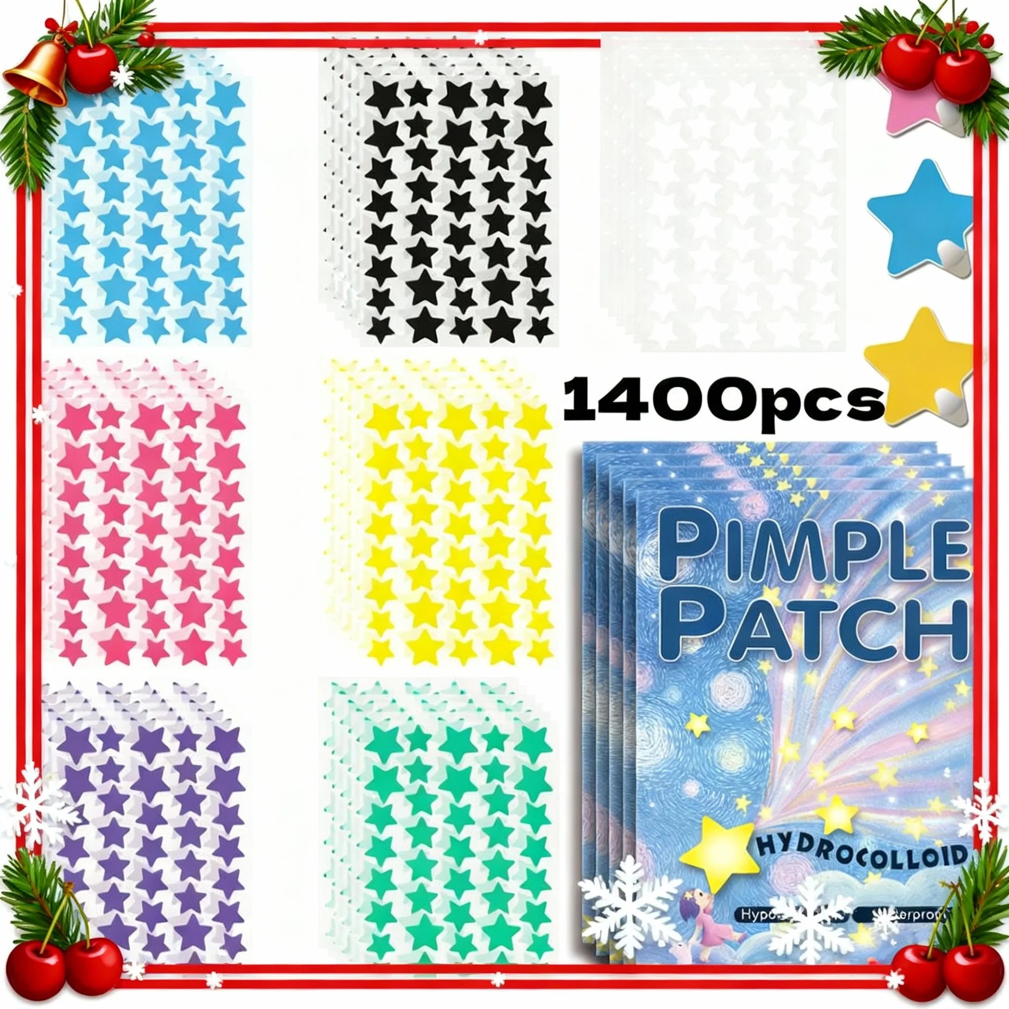 1400pcs Star Hydrocolloid Acne Patches – Invisible & Breathable Hydrocolloid Acne Patch Oasis Select