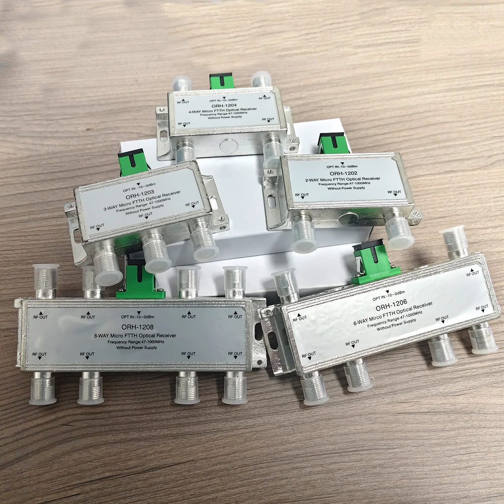 FTTH Optical Receiver Cable TV User Optical-to-Electrical Converter Home Network Mini Optical Connector Dual-Fiber CATV Dedicate Oasis Select