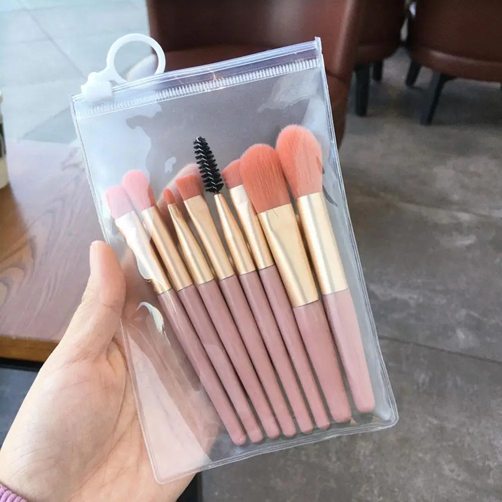 8-Piece Mini Makeup Brush Set – Soft Synthetic, Travel-Ready Makeup Brush Set Oasis Select A