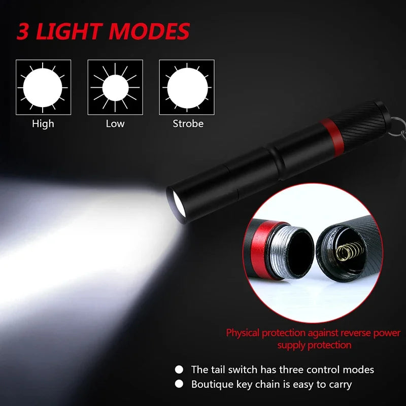 Mini LED Flashlight Portable Pen Lights Pocket Emergency Light Small Torch Keychain Lantern Oasis Select
