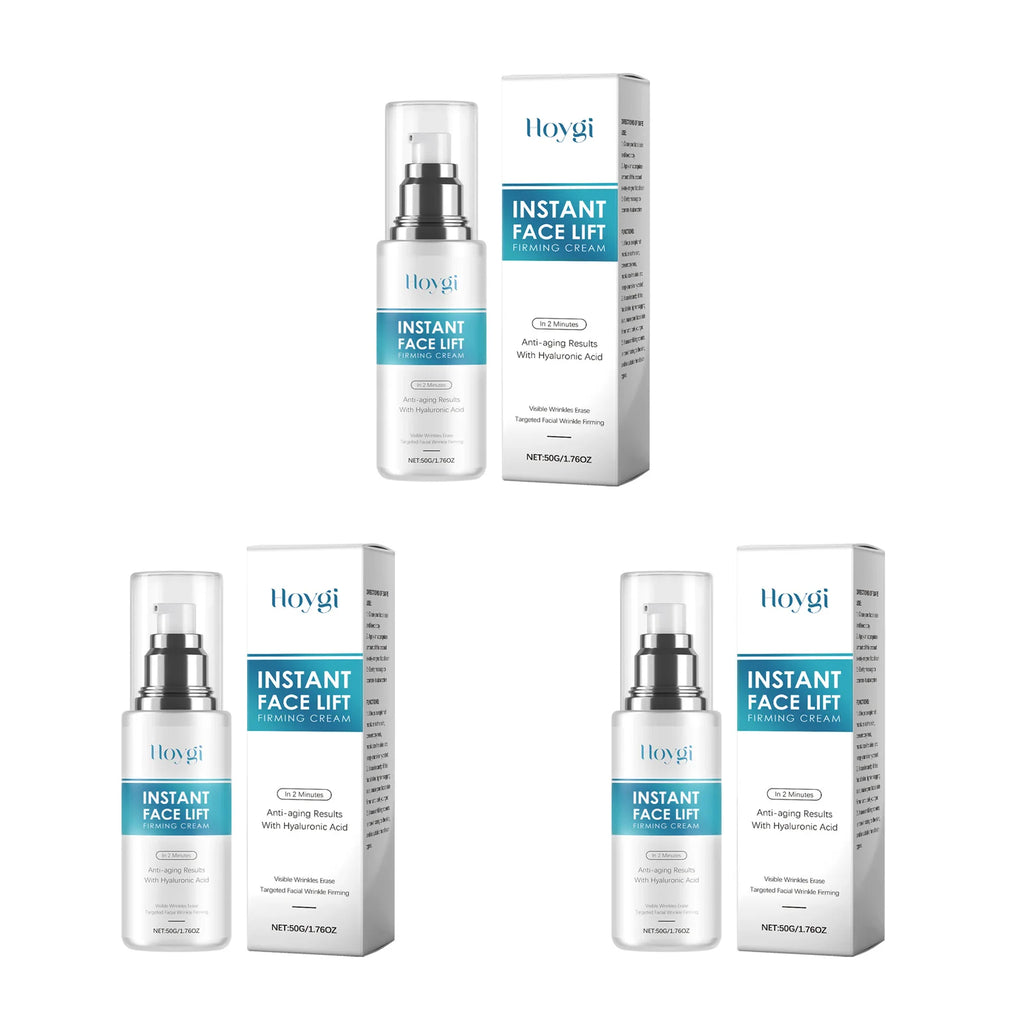 Hyaluronic Acid Instant Face Lifting Cream Hydrating Face Cream Non-Greasy Improve Elasticity Glow Skin Tighten Nourish Lotion Oasis Select 3 x 50g Boxed