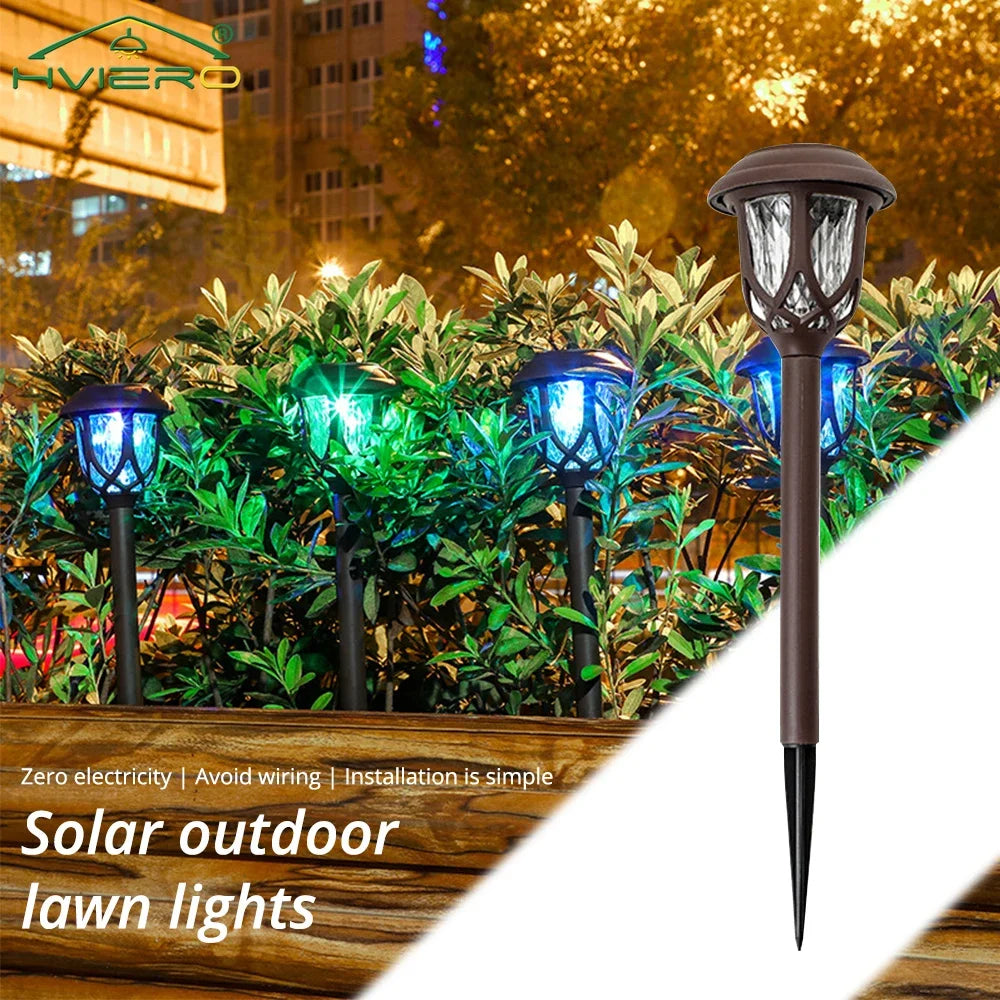 Solar Lawn Garden Light – Colorful LED, IP65 Waterproof, Auto On