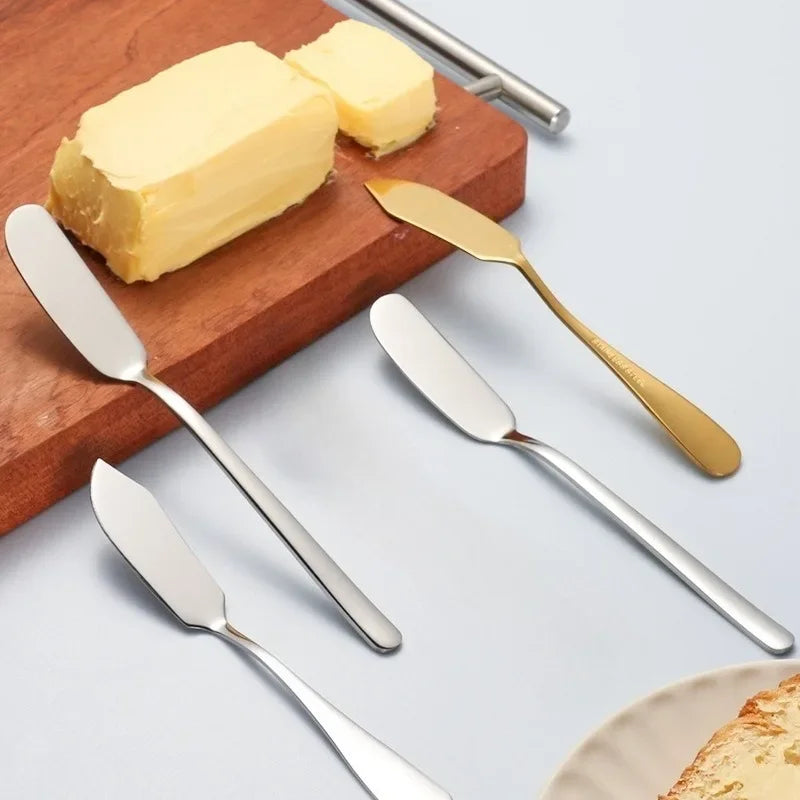 1-10PCS Stainless Steel Butter Knife Cheese and Jam Spreader for Dessert Tables and Charcuterie Boards A Kitchen Serving Utensil Oasis Select