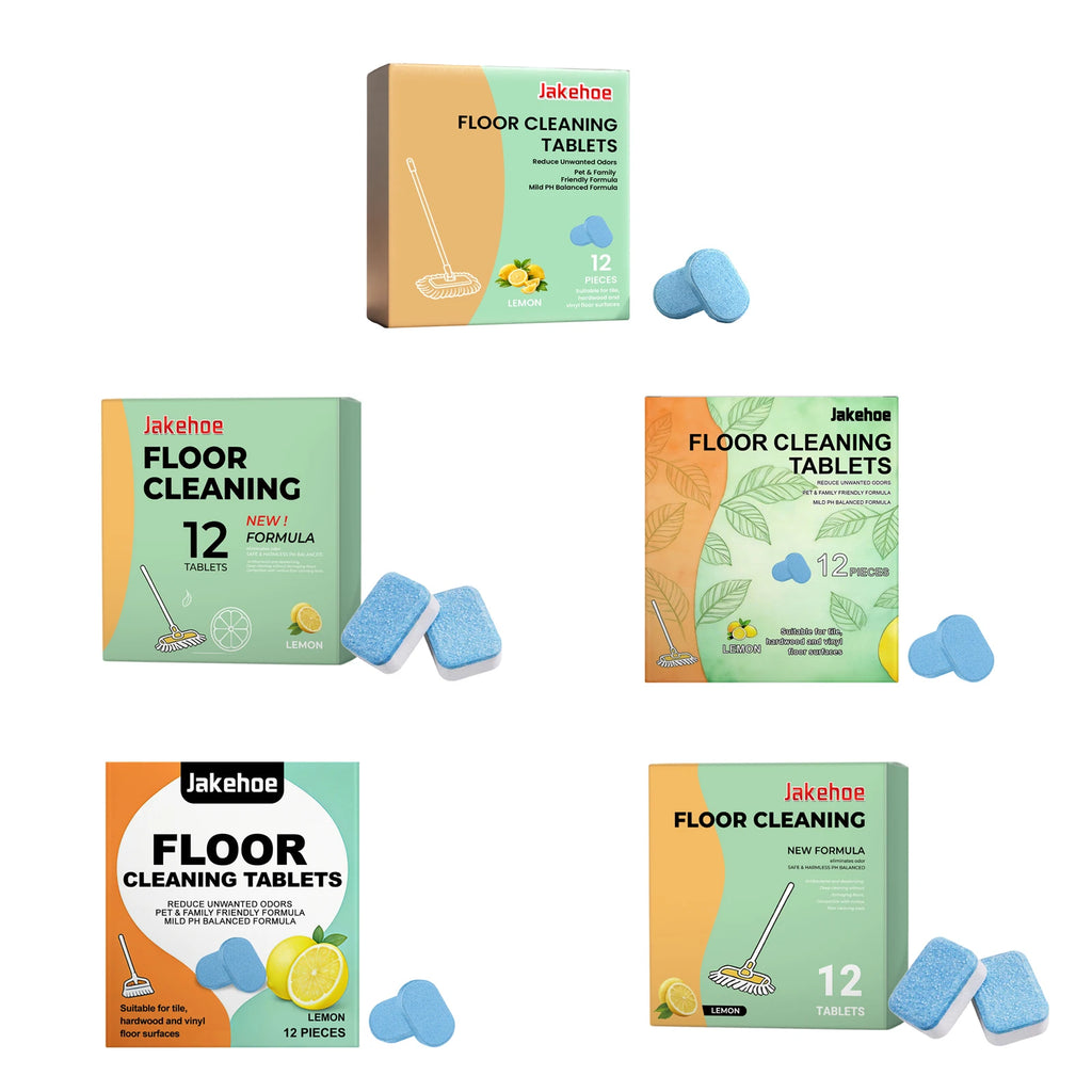 Jakehoe Dissolving Floor Cleaner Tablets – 12pc Lemon Fresh Floor Cleaner Tablets Oasis Select