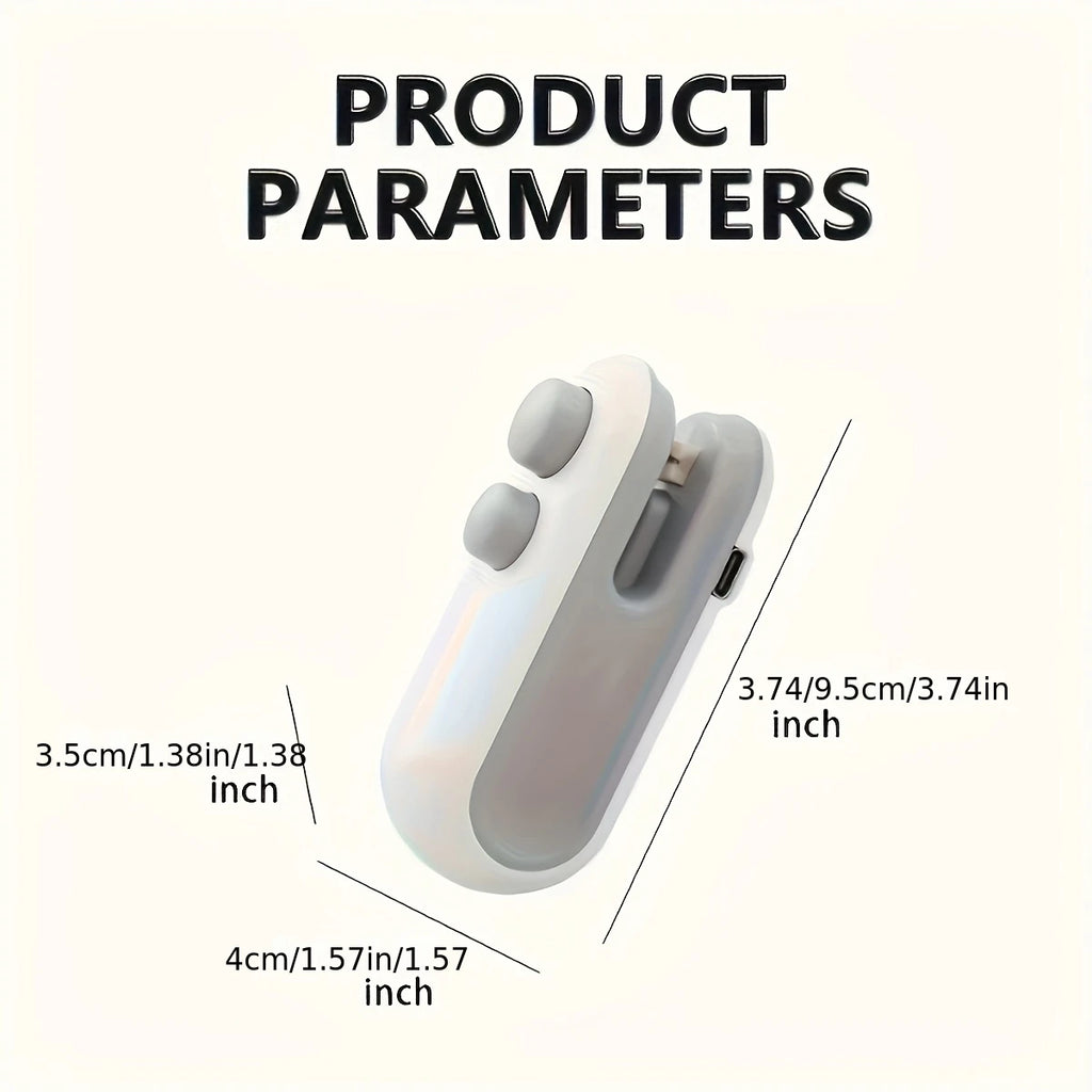 2-in-1 Hot Cold Mini Vacuum Sealer USB Rechargeable Food Bag Sealer with Cutter for Kitchen Travel Food Storage Oasis Select