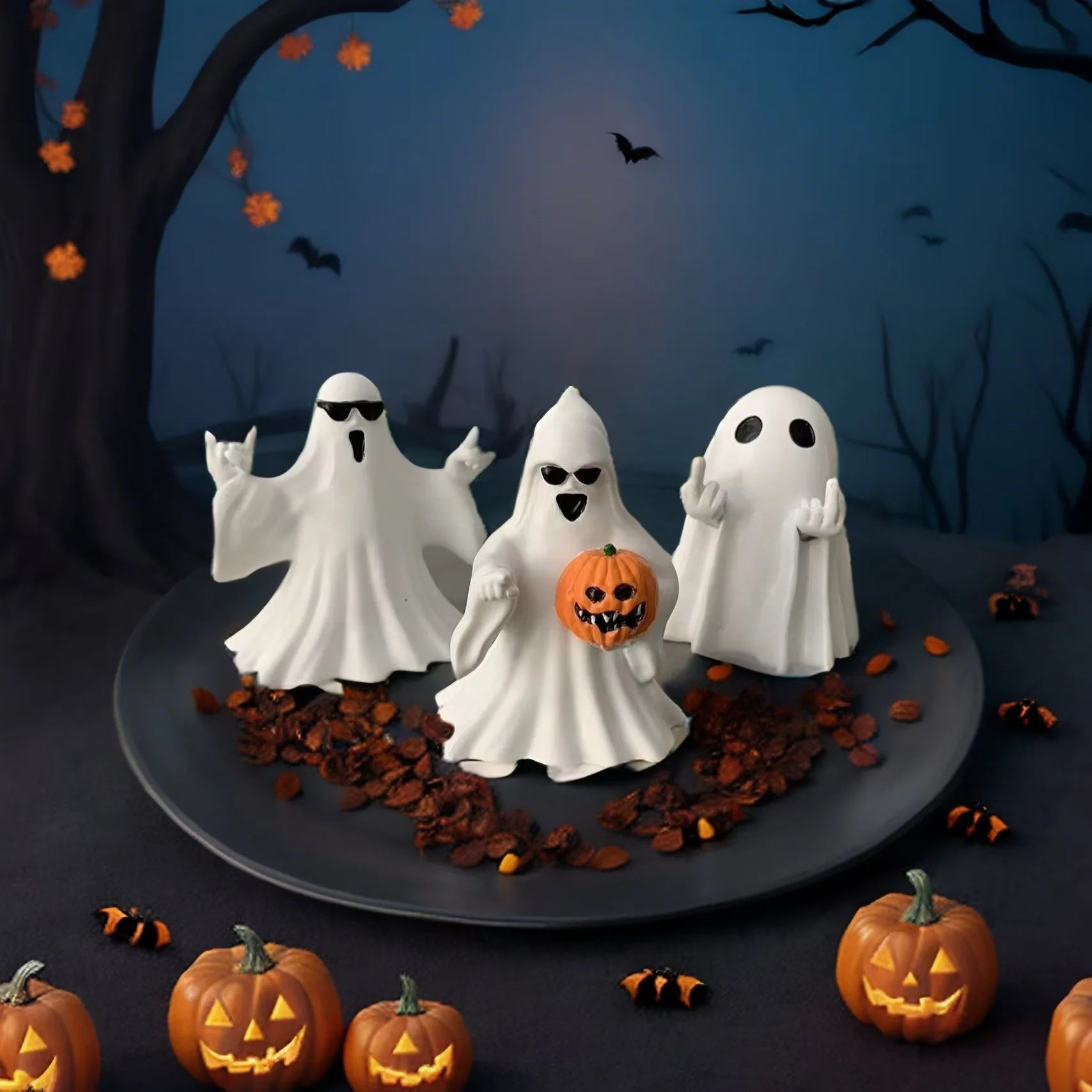 Middle Finger Cute Ghost Halloween Middle Finger Cute Ghost Figment Home Decoration Oasis Select