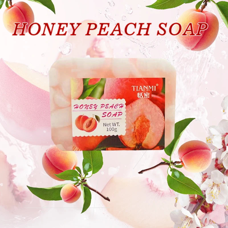 Peach Jelly Soap, 3-in-1 Cleansing and Bath Soap, deeply cleanses and bathes the whole body, suitable for all skin types, Oasis Select