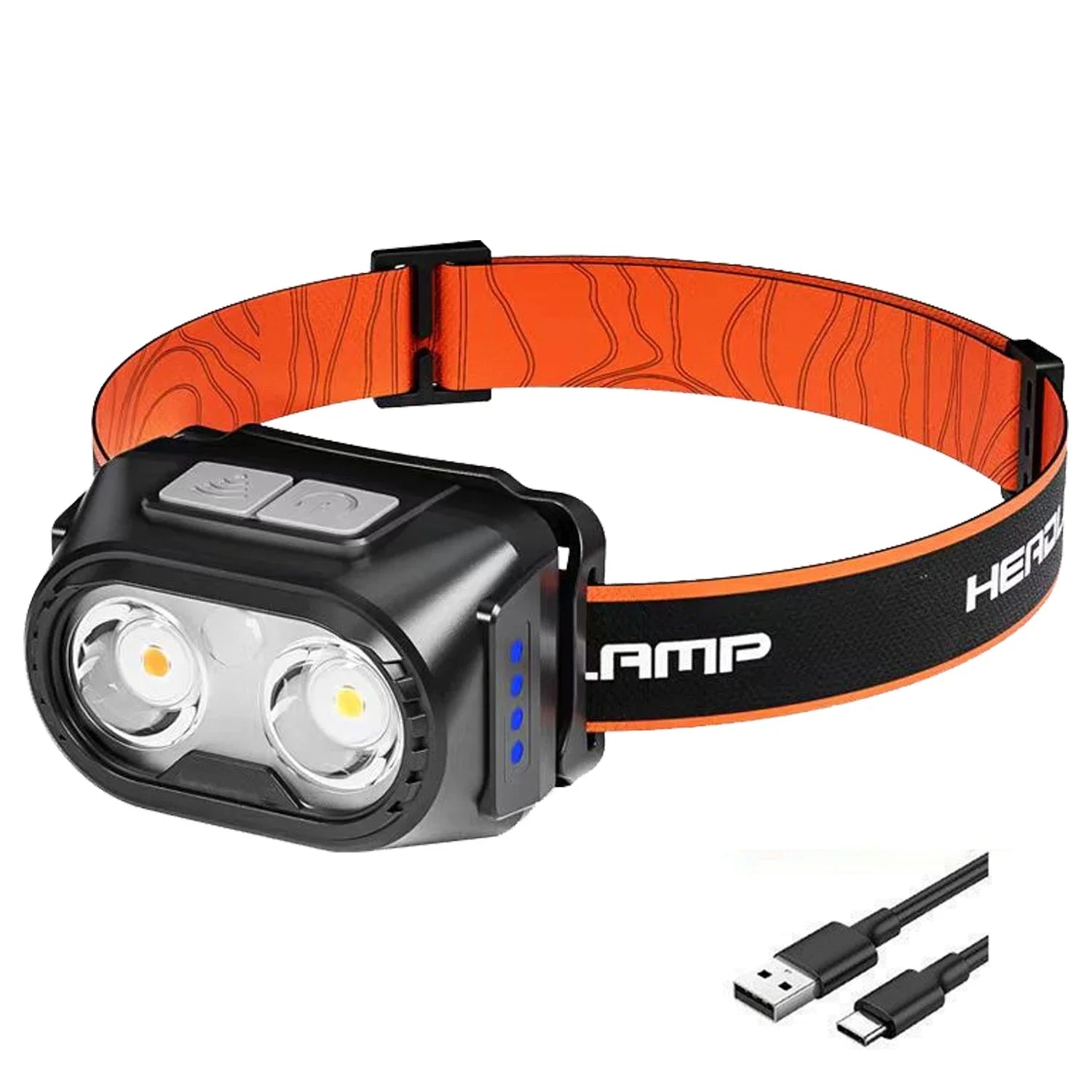 Smart Motion Sensor LED Headlamp USB Rechargeable Headlight Super Bright Waterproof Head Lamp Induction Head Flashlight Oasis Select package A