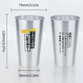 2Pcs Premium Hammered Aluminum Beer Cups, Food Grade Unbreakable Reusable Stackable Cold Drink Mugs for Home Bar Party Daily Use Oasis Select Silver-2pcs