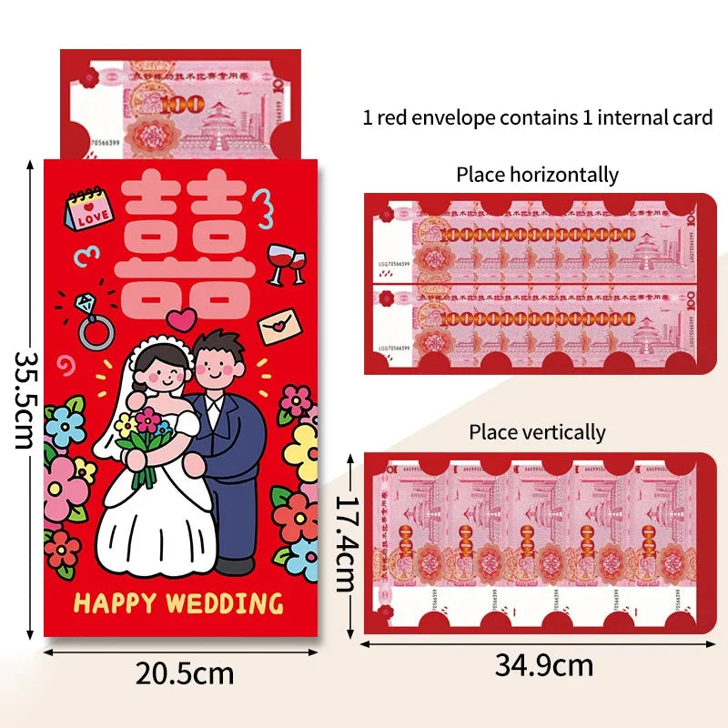 Creative Suprise Big Hongbag New Year Red Envelope birthday Red Pouch Chinese Traditional Lucky Money Pouch 2026 New Year Gifts Oasis Select s3