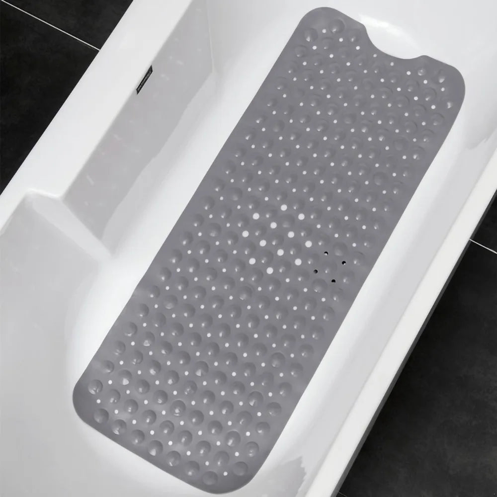 100*40cm Large Size Anti-skid Bath Mats Rectangle Soft Shower Bathroom Massage Mat Suction Cup Non-slip Bathtub Carpet Oasis Select