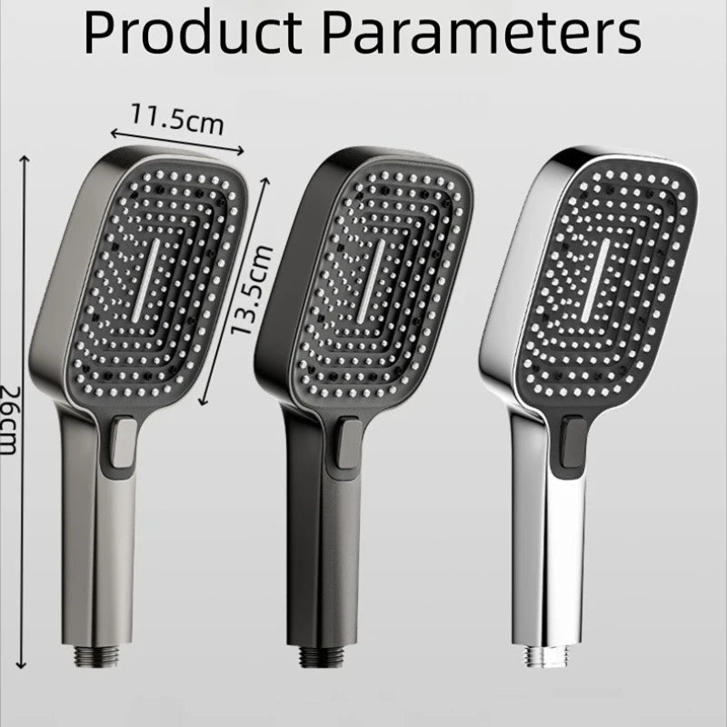 3 Mode Adjustable Shower Head Rainfall Shower Large Flow Showerhead High Pressure Water Saving Shower Mixer Bathroom Accessories Oasis Select