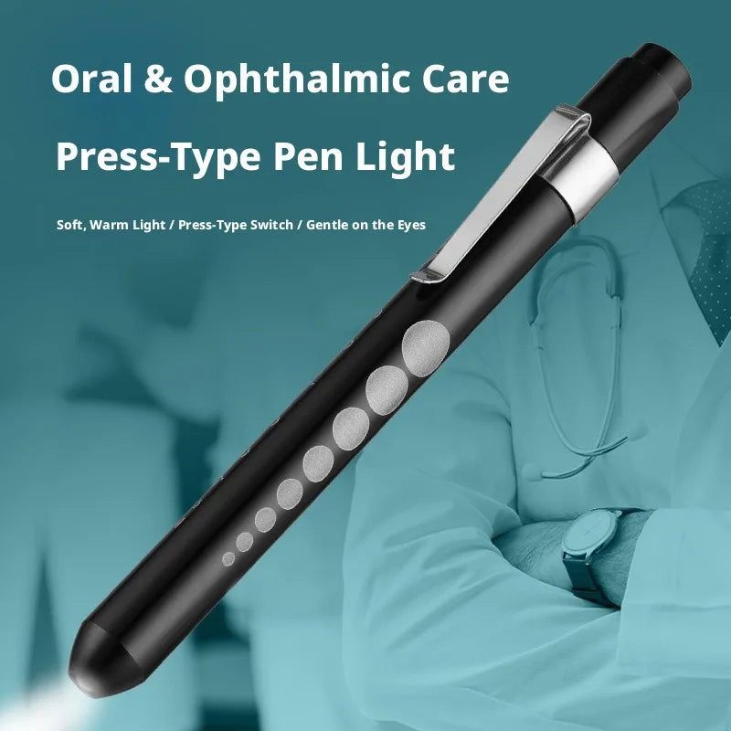 Multi Functional Scale Pen Light LED Pen Flashlight Nurse Pen Light Pupil Oral Examination White Light Medical Lighting Oasis Select