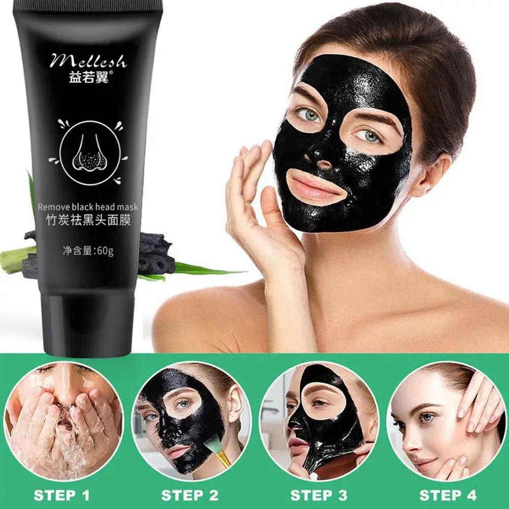 Bamboo Charcoal Facial Mask Blackhead Removing Facial Mask 60g Dirt Removing Cleaning Pore Layer Cleaning Skin Care Facial Mask Oasis Select
