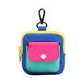 1Pc Dopamine Color Mini Wallet Keychain Coin Purse Mini Zipper Earphone Bag Cute Backpack Accessory Pendant Gift for Women Oasis Select A