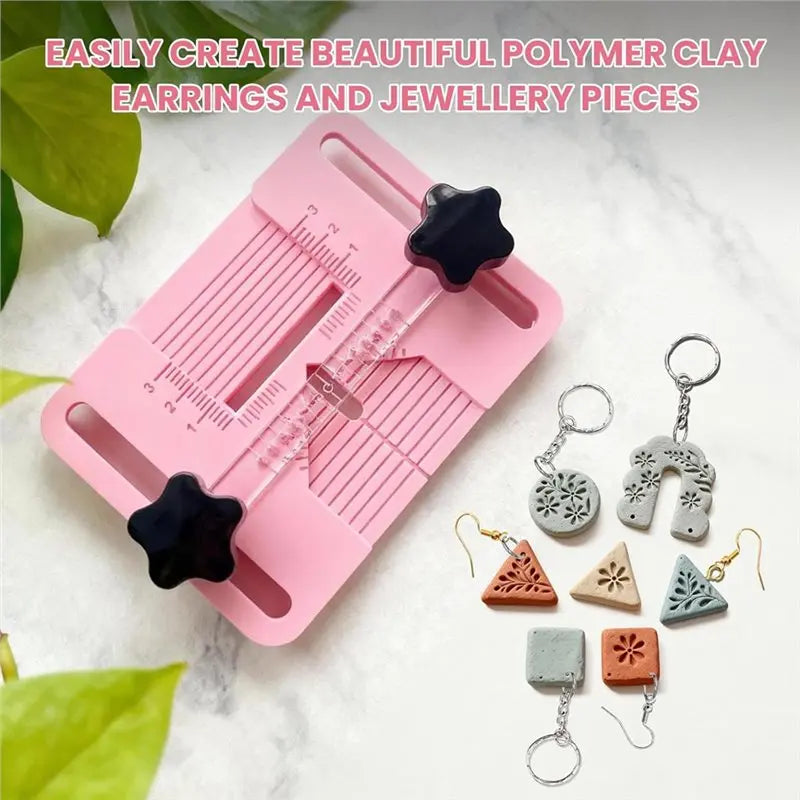 ~WISH Polymer Clay Earring Hole Drill Guide Kit With Drill Tool, Molds& Studs For Precise Hole Alignment-Easy DIY Jewelry Creati Oasis Select