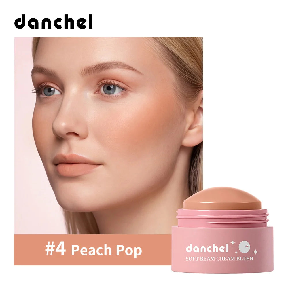 6 Colors Waterproof Blush Cream Long-Lasting Nourishing Lightweight Natural Finish Semi-matte Blusher Multi-Use Makeup for Women Oasis Select Color 4