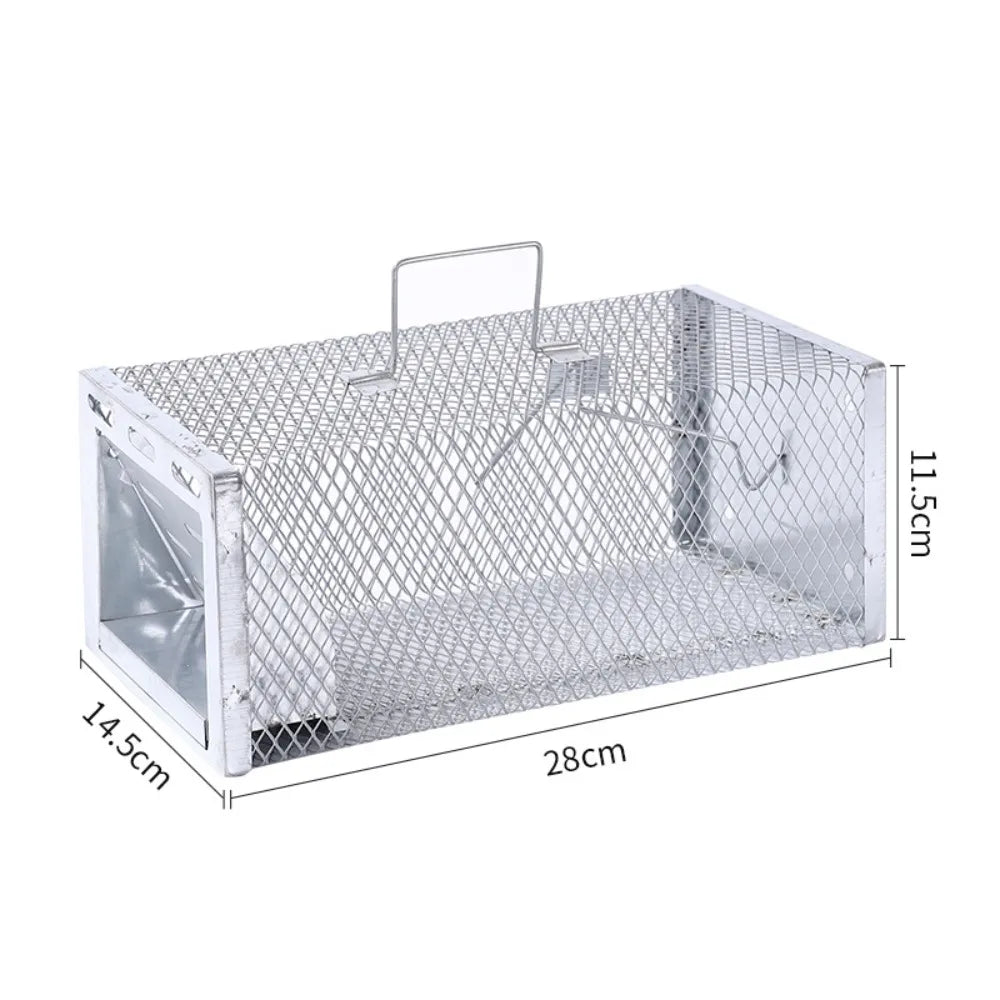 Durable Humane Multi-Catch Rodent Mouse Trap Pest Control Large Capacity Rat Trap Cage Metal Live Animal Trap Indoor and Outdoor Oasis Select As Shown