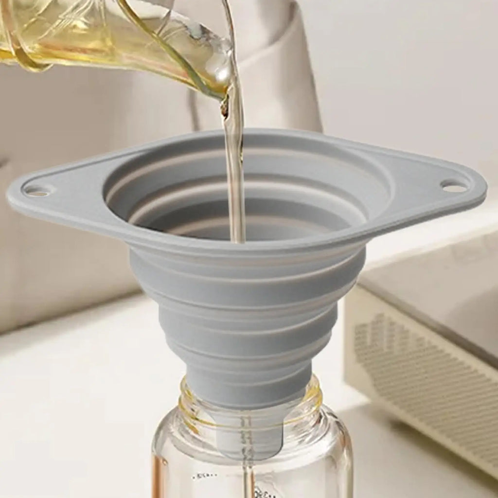 Small Kitchen Funnel Folding Filler for Filling Bottles Silicone Funnels for Bottles Canning Cooking Water Powder Transfer Oasis Select