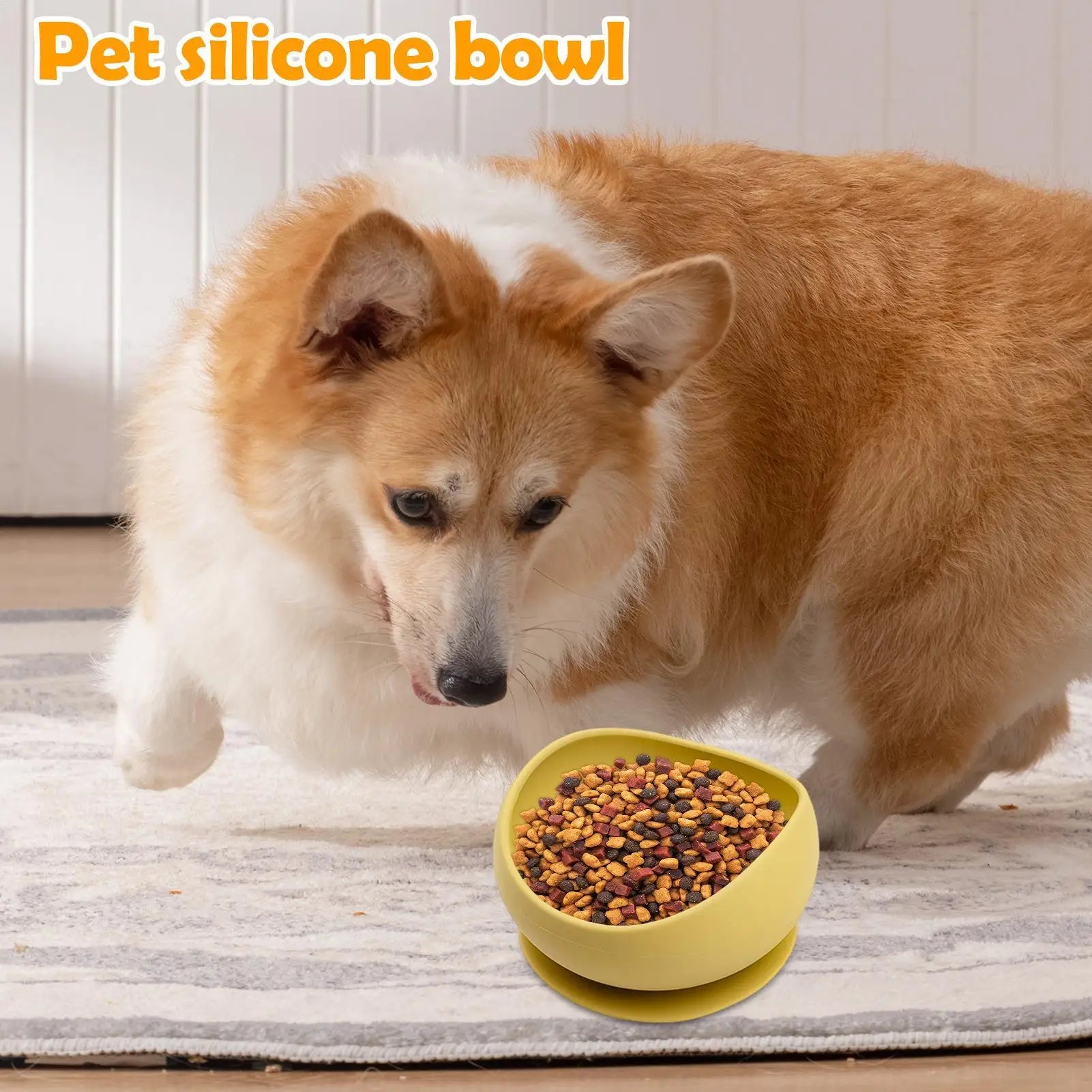 Cat Food Bowl Dish Pet Feeder Bowl Spill-Proof Dog Bowl With Strong Suction Cup Base Outdoor Portable Outdoor Water Food Bowls Oasis Select