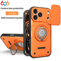 Magnetic Ring Stand Back Cover Shockproof Power Slide Camera Lens Protection For IPhone 17/16/15 Pro Max Cases 17Pro 16Pro 15Pro Oasis Select OR iPhone 15 Pro Max