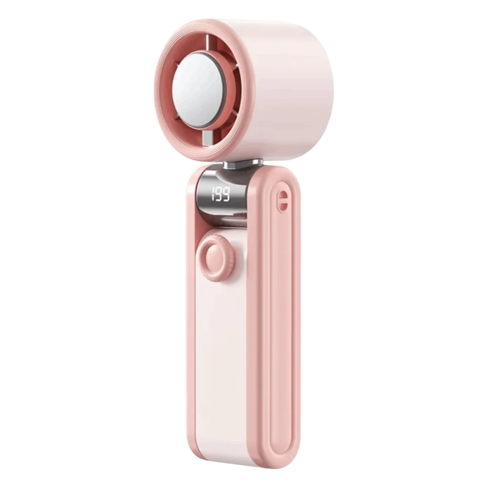 Foldable Design Portable Handheld Fan Portable Quiet Mini Pocket Fan Multi-Speed Silent Operation Desktop Fan Outdoor Use Oasis Select Pink