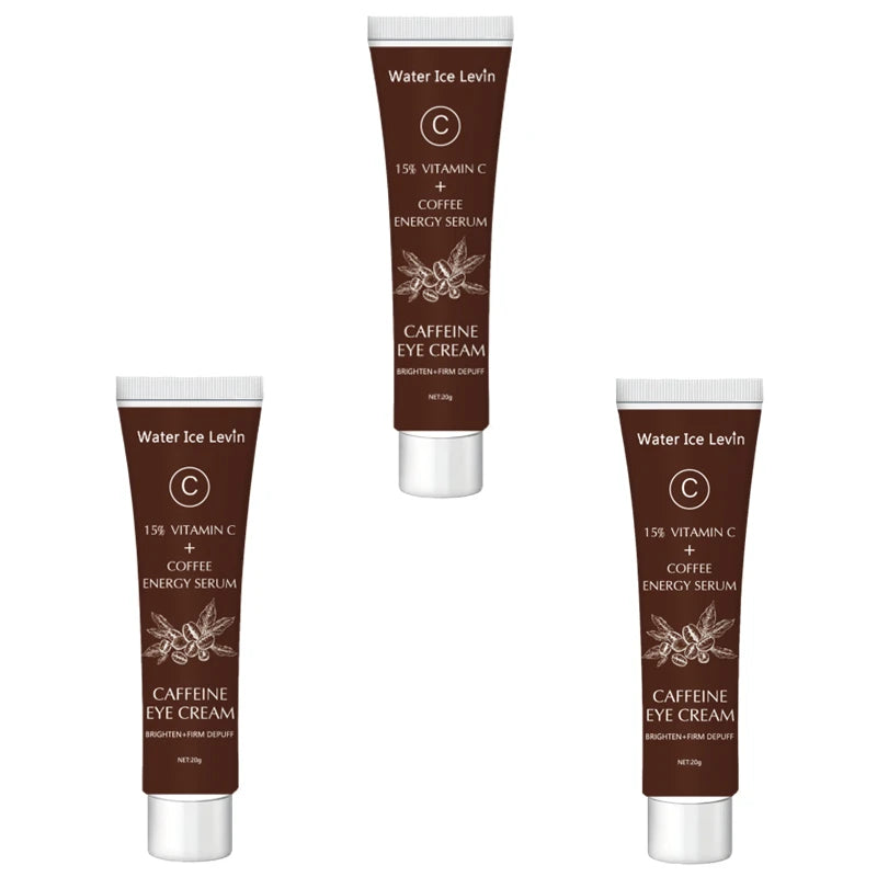 Caffeine & Vitamin C Eye Cream – Dark Circles & Firming Eye Serum Cream Oasis Select Three bottles