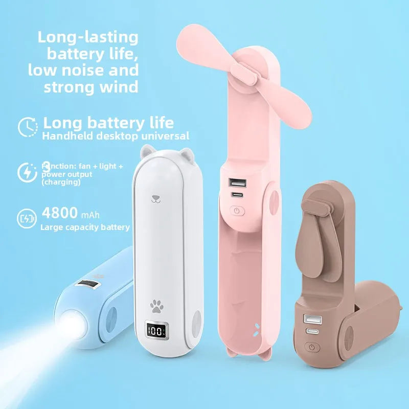 Handheld Folding USB Fan – Portable Mini Desktop Fan
