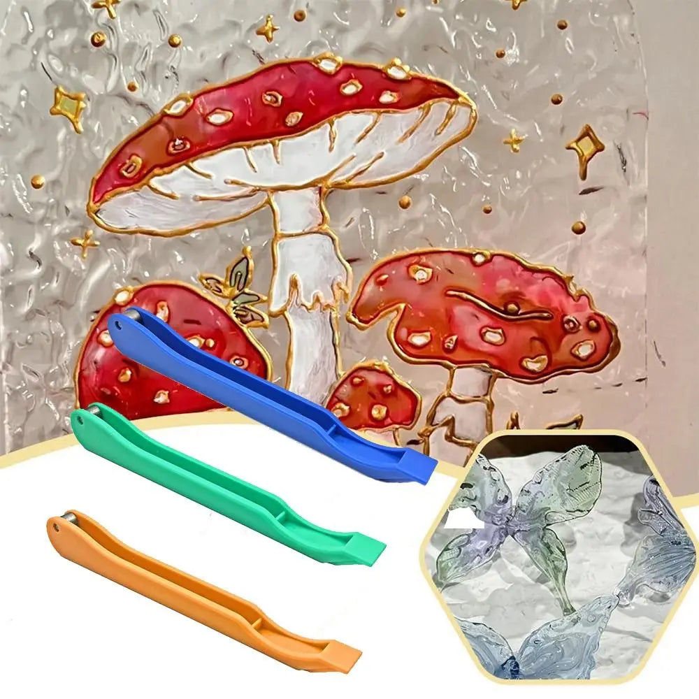 Protable Stained Glass Copper Foiling Tool DIY Copper Foil Wrapping Tool Time-Saving Hand Foiler for 7/32" Copper Foil Tape Oasis Select