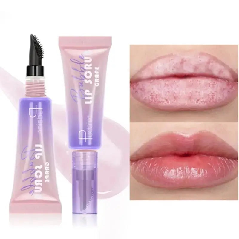 Pudaier Bubble Lip Exfoliator Foaming Scrub & Moisturizing Balm