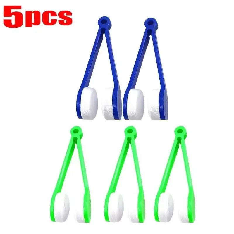 1/2/5pcs Portable Mini Glasses Cleaning Brush Multifunctional Mini Brush Microfiber For Sunglasses Wipe Cleaner Accessory Tools Oasis Select Mix-5pcs