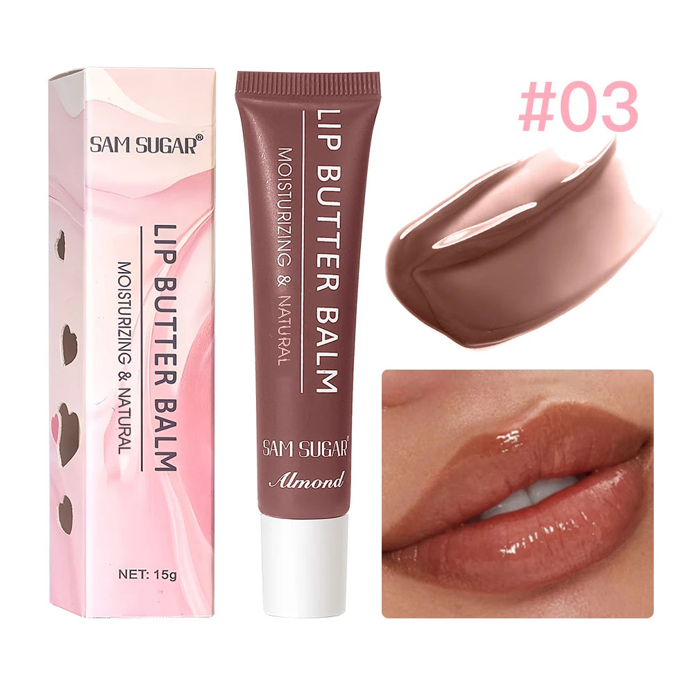 Hydrating Lip Butter Balm Long Lasting Waterproof Non Greasy Oil Gloss Mirror Shine Tint Care 5 Colors Oasis Select 03