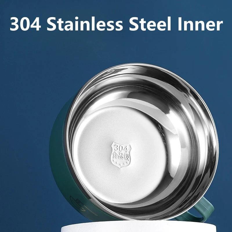 1000/1300ML Ramen Bowl 304 Stainless Steel Noodle Bowl with Lid Heat Resistant Instant Noodles Bowls Cooker Kitchen Tableware Oasis Select
