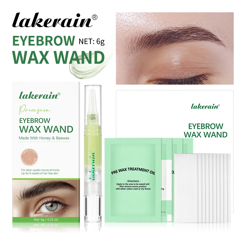 Gentle Formula Eyebrow Wax Wand Set Long-lasting Easy Application Diy Salon Beauty Eyebrow Waxing At Home For All Skin Types Oasis Select