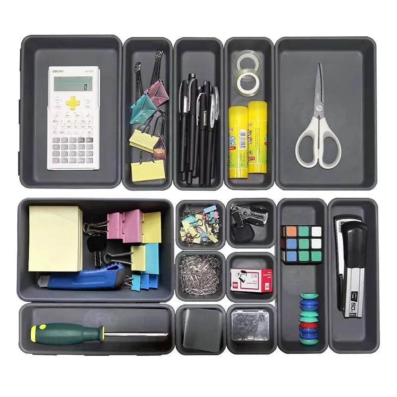 Household Drawer Storage Organizer Covered Sundries Container Jewelry Makeup Tray for Bathroom Kitchen Closet Oasis Select
