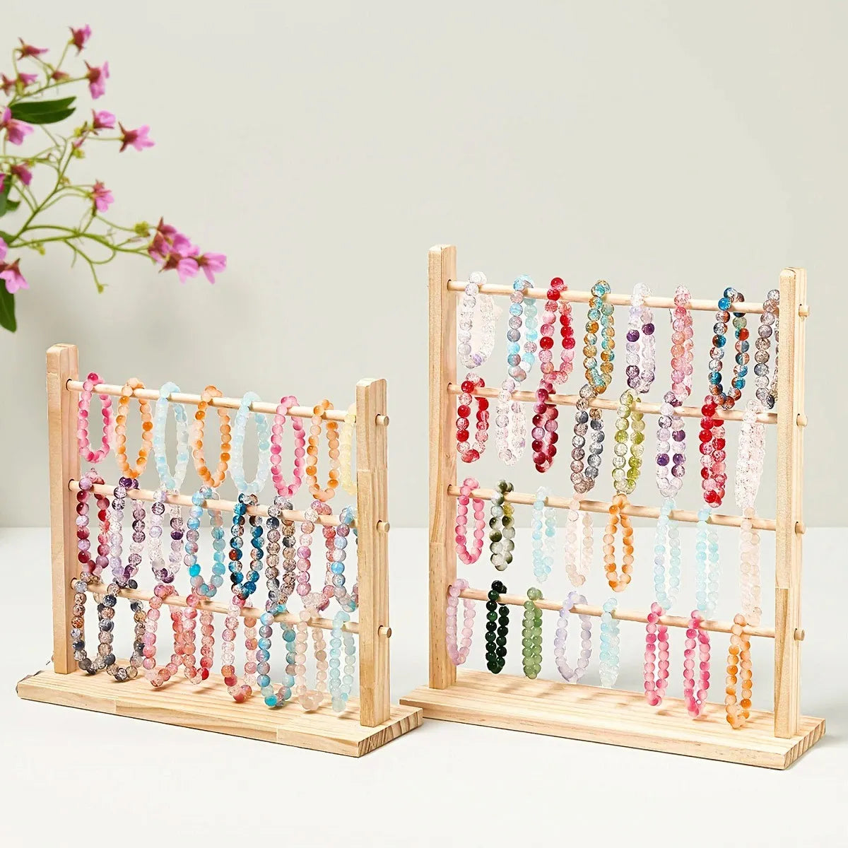 1pc Jewelry storage rack, suitable for hair rings, hair ropes, elegant wooden display racks for dressing tables, jewelry towers Oasis Select