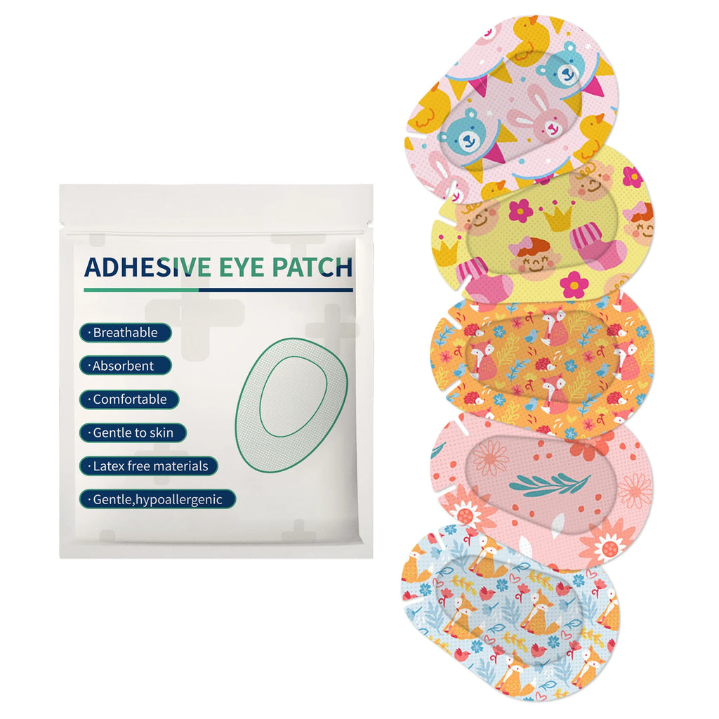 30-Pack Kids Cartoon Adhesive Eye Patches – Breathable & Sterile Kids Eye Patches Oasis Select 01 30PCs