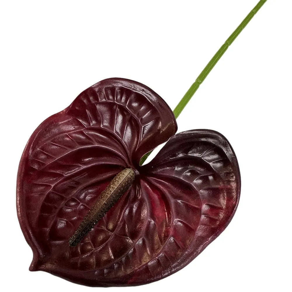 Artificial Anthurium 60cm Soft Rubber Faux Flower | Real Touch