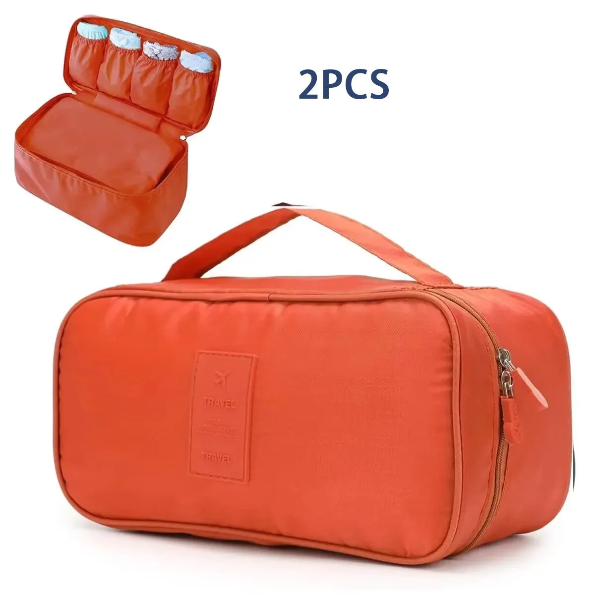 Portable Travel Storage Bag Multi-function Bra Underwear Organizer Bags Toiletry Cosmetic Case for Outdoor Travel Oasis Select 2PCS